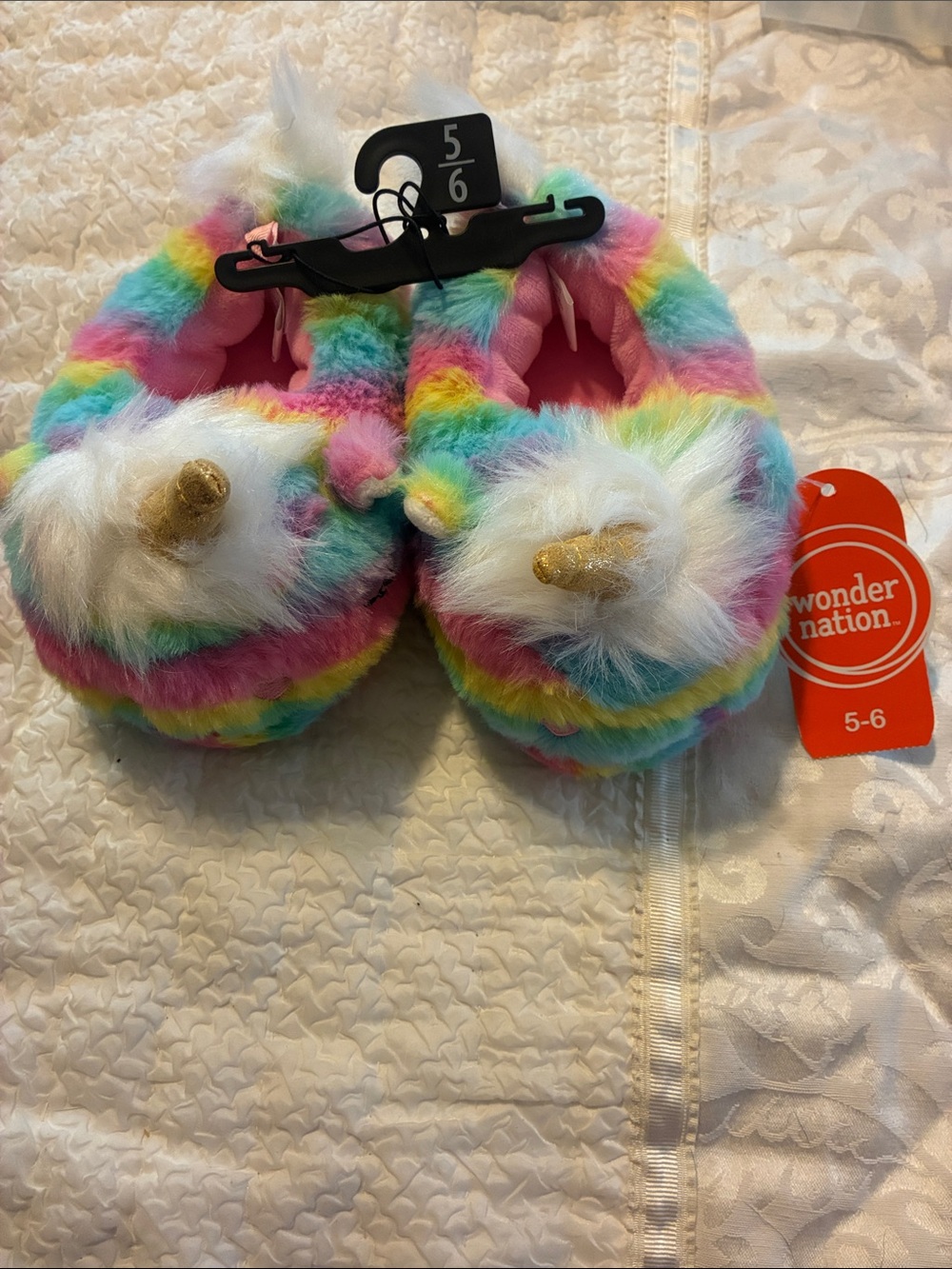 Wonder Nation Critter Unicorn Slippers, NWT, size: 5/6